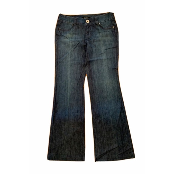 WHBM Sz 4R “Noir” Embellished Denim Trousers Boot Cut - Picture 1 of 7